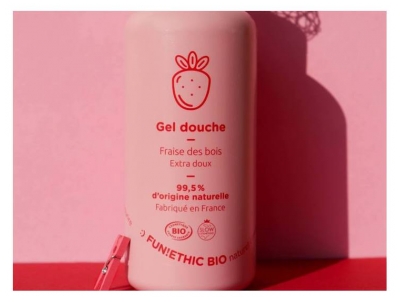 FUN!ETHIC Gel Douche Fraise Des Bois Bio 250 ml