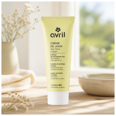 Avril Crème de Jour Visage Peaux Normales à Mixtes Bio 50 ml