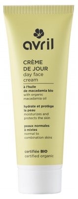 Avril Crème de Jour Visage Peaux Normales à Mixtes Bio 50 ml