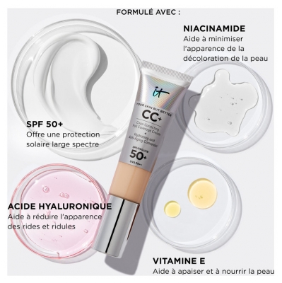 It Cosmetics Your Skin But Better Cc+ Cream SPF 50+ Cc Crème Correctrice Haute Couvrance 32 ml - Teinte : Medium