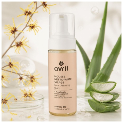 Avril Mousse Nettoyante Démaquillante Bio 150 ml