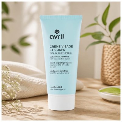 Avril Crème Visage et Corps Nourrit et Protège Bio 200 ml
