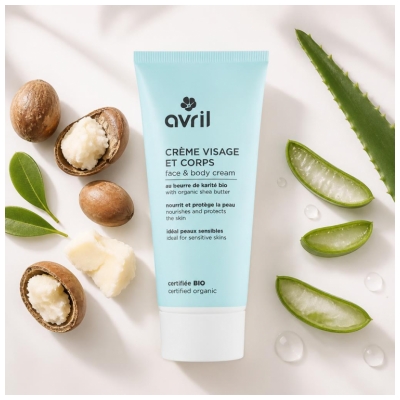 Avril Crème Visage et Corps Nourrit et Protège Bio 200 ml