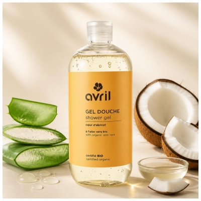Avril Gel Douche Parfum Cœur d'Abricot Bio 500 ml