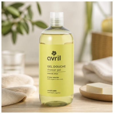 Avril Gel Douche Parfum Zeste de Citron Bio 500 ml