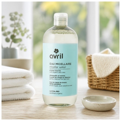 Avril Eau Micellaire Démaquillant Nettoyant Bio 500 ml
