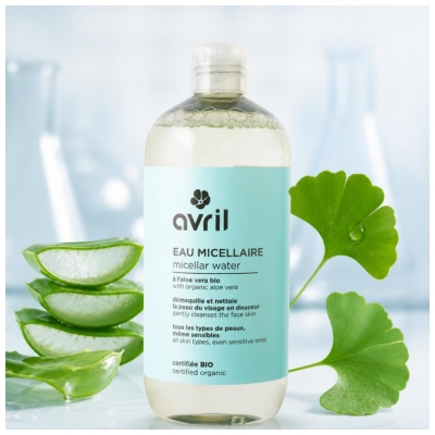 Avril Eau Micellaire Démaquillant Nettoyant Bio 500 ml