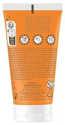 Avène Eau Thermale - Solaire - Fluide 50+ Uvb Uva Lumière Bleue Hev Peaux Sensibles Normales 50 ml