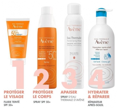 Avène Eau Thermale - Solaire - Fluide 50+ Uvb Uva Lumière Bleue Hev Peaux Sensibles Normales Teinté 50 ml