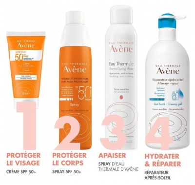 Avène Eau Thermale - Solaire - Crème 50+ Uvb Uva Lumière Bleue Hev Peaux Sensibles Sèches 50 ml