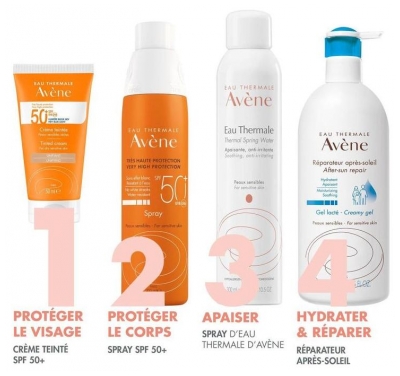 Avène Eau Thermale - Solaire - Crème 50+ Uvb Uva Lumière Bleue Hev Peaux Sensibles Sèches Teintée 50 ml