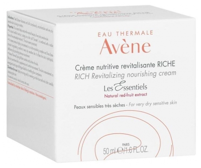 Avène Eau Thermale - Les Essentiels - Crème Nutritive Revitalisante Riche - Peaux Trèsèches 50 ml