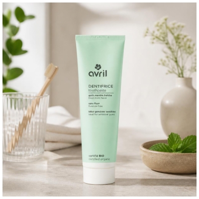 Avril Dentifrice Sans Fluor Menthe Fraîche Bio 100 ml