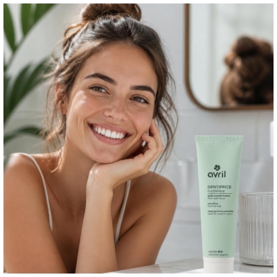 Avril Dentifrice Sans Fluor Menthe Fraîche Bio 100 ml