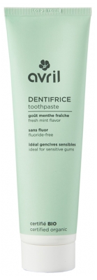 Avril Dentifrice Sans Fluor Menthe Fraîche Bio 100 ml