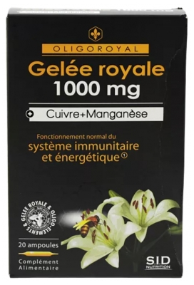 S.i.d Nutrition Oligoroyal Gelée Royale Manganèse-Cuivre 20 Ampoules