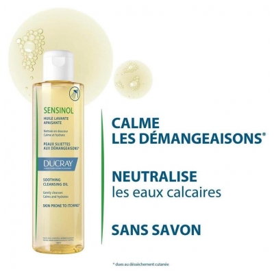 Ducray Sensinol Huile Lavante Apaisante - Visage et Corps 200 ml