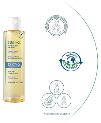 Ducray Sensinol Huile Lavante Apaisante - Visage et Corps 200 ml