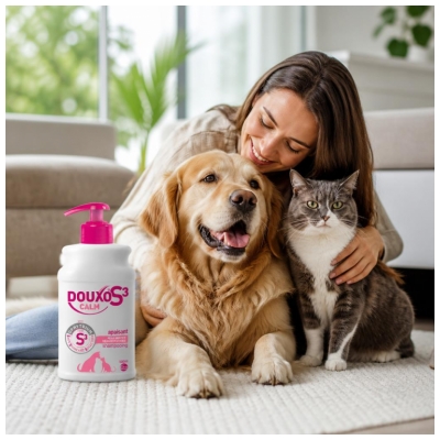 Douxo S3 Calm Shampooing Apaisant Peau Irritée Démangeaisons Chiens et Chats 500 ml