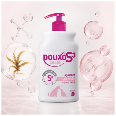Douxo S3 Calm Shampooing Apaisant Peau Irritée Démangeaisons Chiens et Chats 500 ml