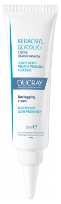 Ducray Keracnyl Glycolic Émulsion Points Noirs et Imperfections - Peaux Grasses à Tendance Acnéique 30 ml