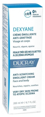 Ducray Dexyane Crème Émolliente Anti-Grattage Peaux Trèsèches et à Tendance Atopique 200 ml