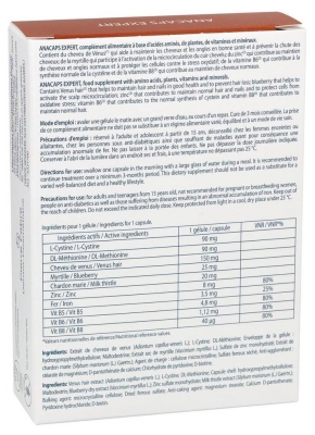 Ducray Anacaps Expert - Chute de Cheveux Chronique Hormonale et Héréditaire Cure 1 Mois 30 Capsules