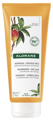 Klorane Nutrition Lait Après-Shampoing Relipidant à la Mangue Médicinale - Cheveux Secs