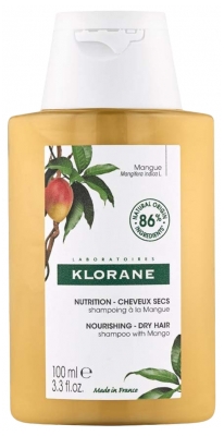 Klorane Shampoing Nutrition à la Mangue - Cheveux Secs 100 ml