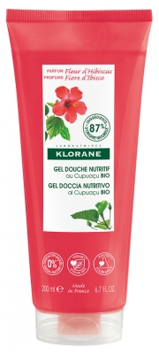 Klorane — Gel Douche au Beurre de Cupuaçu Bio — Fleur d'Hibiscus — Tous Types de Peaux 200 ml