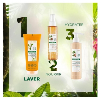 Klorane — Gel Douche au Beurre de Cupuaçu Bio — Miel d'Oranger — Tous Types de Peaux 200 ml