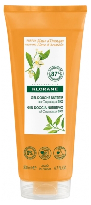 Klorane — Gel Douche au Beurre de Cupuaçu Bio — Miel d'Oranger — Tous Types de Peaux 200 ml