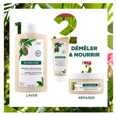 Klorane Beurre Cupuaçu Bio Après Shampoing Cheveux Très Secs