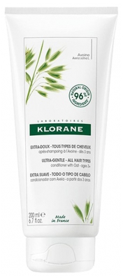 Klorane Avoine Soin Après-Shampoing Extra-Doux au Lait d'Avoine - Usage Fréquent - Tous Types de Cheveux Dès 3 Ans 200 ml
