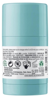 Klorane Menthe Aquatique Masque en Stick Purifiant - à la Bio 25 g