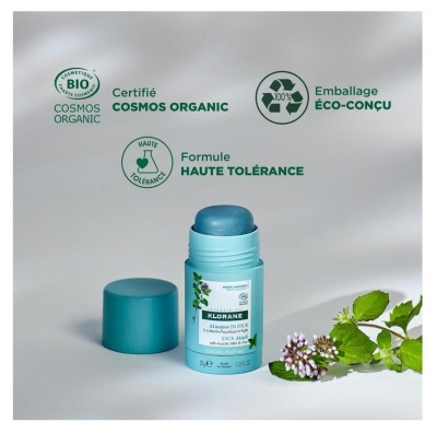 Klorane Menthe Aquatique Masque en Stick Purifiant - à la Bio 25 g