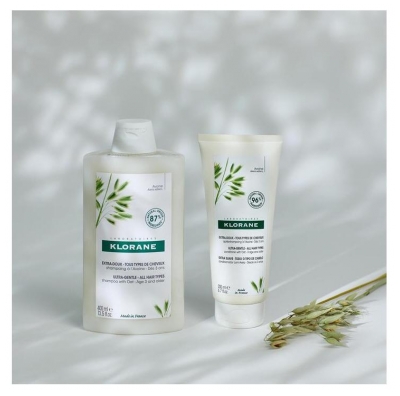 Klorane Avoine Soin Après-Shampoing Extra-Doux au Lait d'Avoine - Usage Fréquent - Tous Types de Cheveux Dès 3 Ans 50 ml
