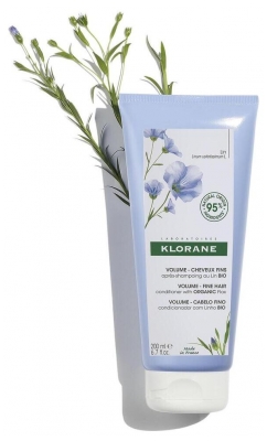 Klorane Lin Soin Après-Shampoing Volume Aux Fibres de Lin - Cheveux Fins 200 ml