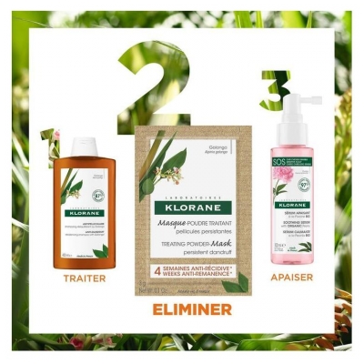 Klorane Galanga — Masque-Poudre Traitant Antipelliculaire au – Pellicules Persistantes 8 U