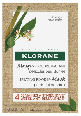 Klorane Galanga — Masque-Poudre Traitant Antipelliculaire au – Pellicules Persistantes 8 U