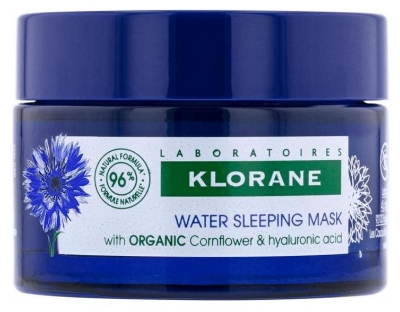 Klorane Bleuet Bain d'Hydratation Nuit au Bleuet Bio et Acide Hyaluronique - Visage et Yeux 50 ml