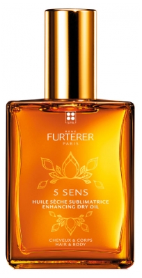 René Furterer Huile Sèche Sublimatrice - Huile Cheveux et Corps - 5 Sens 50 ml