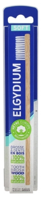 Pierre Fabre Oral Care Elgydium Brosse à Dents Bois Eco Conçue Souple - Couleur : Poils Blancs