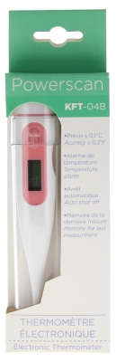 Powerscan Thermomètre Électronique KFT-04B - Couleur : Rose