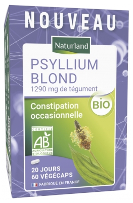 Naturland Psyllium Blond Constipation Occasionnelle Bio 60 Gélules