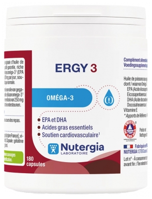 Laboratoire Nutergia Ergy 3 180 Pot de 180 Caps
