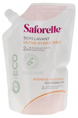Saforelle Soin Lavant Ultra Hydratant Sécheresse et Quotidien Eco-Recharge 400 ml