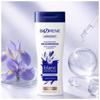 Biorène Argent Shampooing Déjaunisseur Blanc Lumineux 250 ml