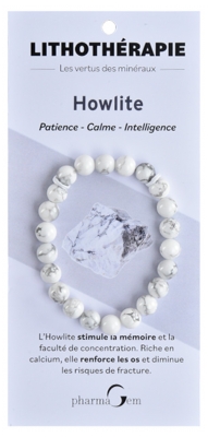 PharmaGem Lithotherapie Howlite Bracelet 8 mm
