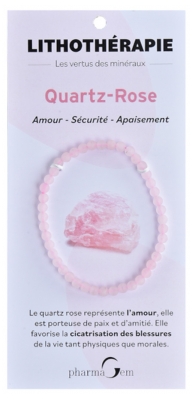 PharmaGem Lithotherapie Quartz-Rose Bracelet 4 mm